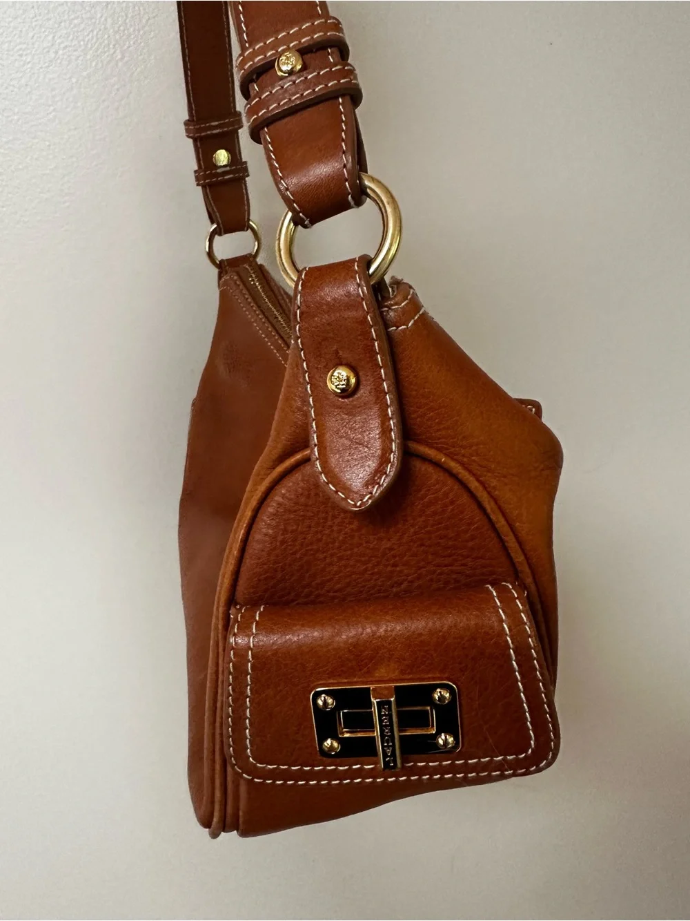 Vintage Leather Ralph Lauren hobo bag